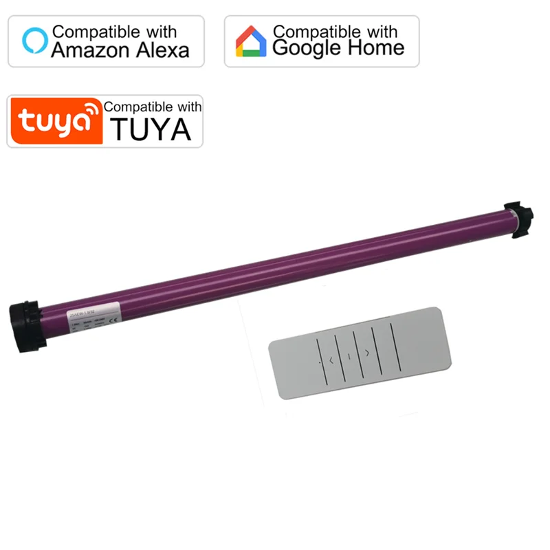 Трубчатый двигатель Smart TUYA с голосовым управлением, Wi-Fi рольставни, Alexa Google