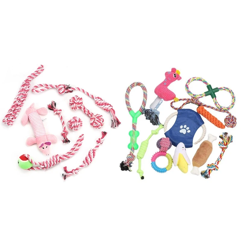 

Взаимодействия Собака веревка для жевания игрушки буксир of War моющийся износоустойчивый сахарной ваты для средних собак и щенков прорезыва...