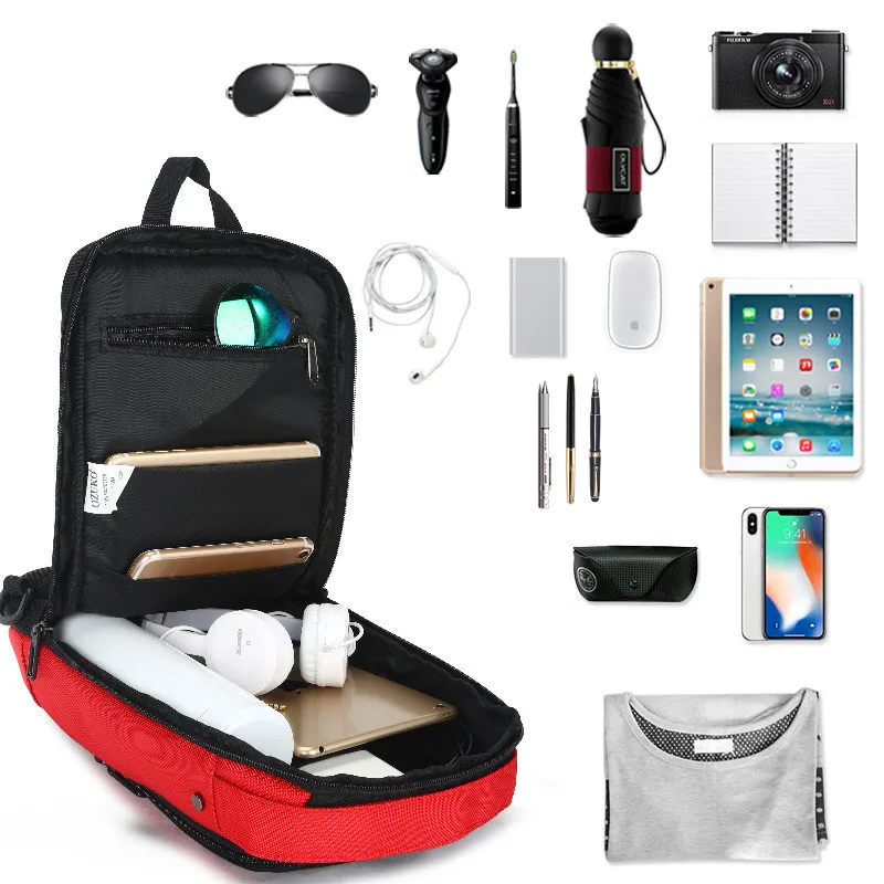 Повседневная мужская нагрудная сумка OZUKO водонепроницаемые сумки через плечо с