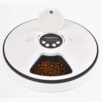 dry food dispenser automatic pets feeder bowl slow pet feeder timing feeder tool 6 meals 6 grids 24 hour timer dog accessories
