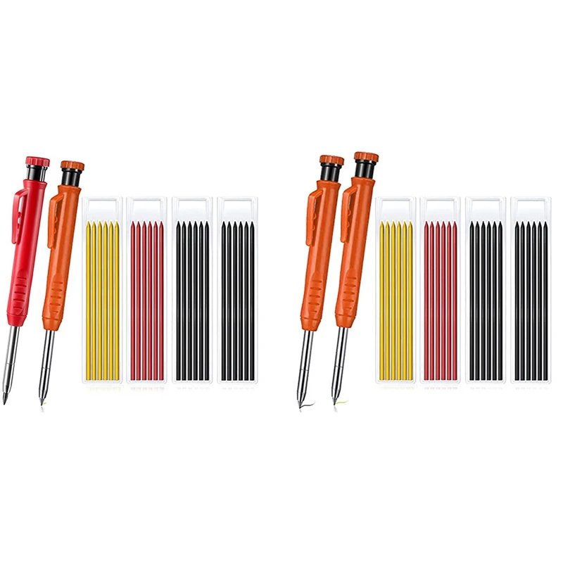 

Solid Carpenter Pencil 2 Carpenter Pencils 24 Mechanical Pencil Refill Construction Woodworking Marker for Architect