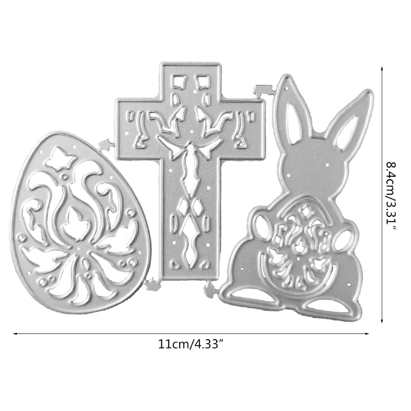 

Easter Bunny Eggs Cross Metal Cutting Dies Stencil Scrapbooking DIY Album Stamp 87HB