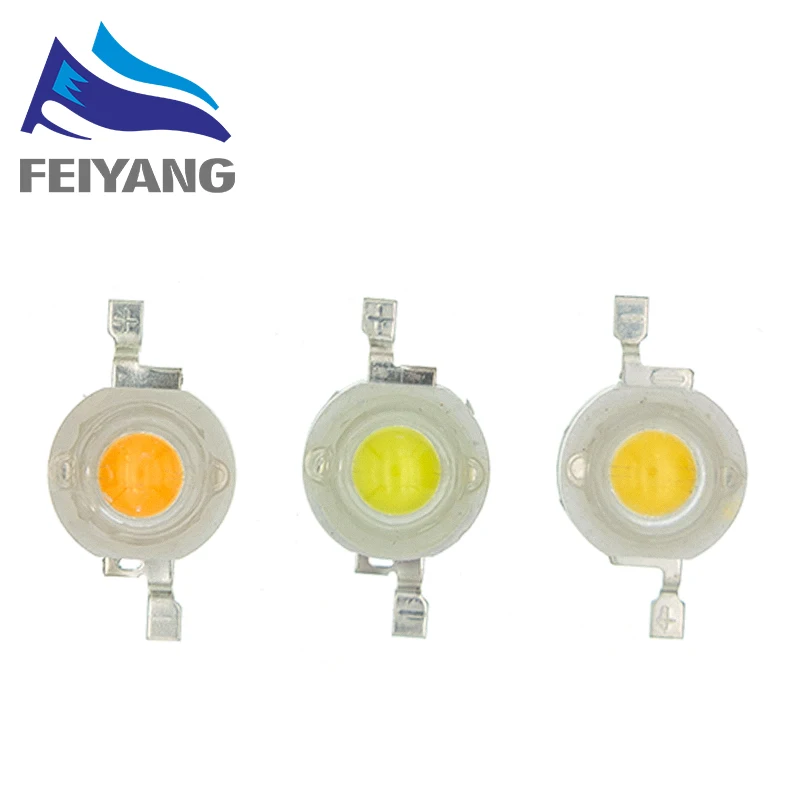 100 шт. 1 Вт светодиодные лампы высокой мощности чистый белый/теплый