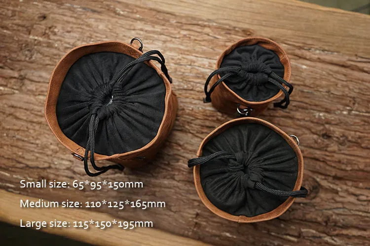 Roadfisher коричневая сумка для камеры с кулиской из натуральной кожи карманом