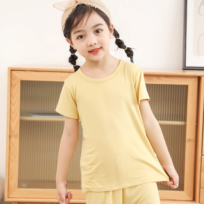 2021 New Promotion Kids T Shirt Girls Boys Breathable Tops Summer Childrens Clothing Soft Solid Color Toddler Baby Tees Shirts | Детская