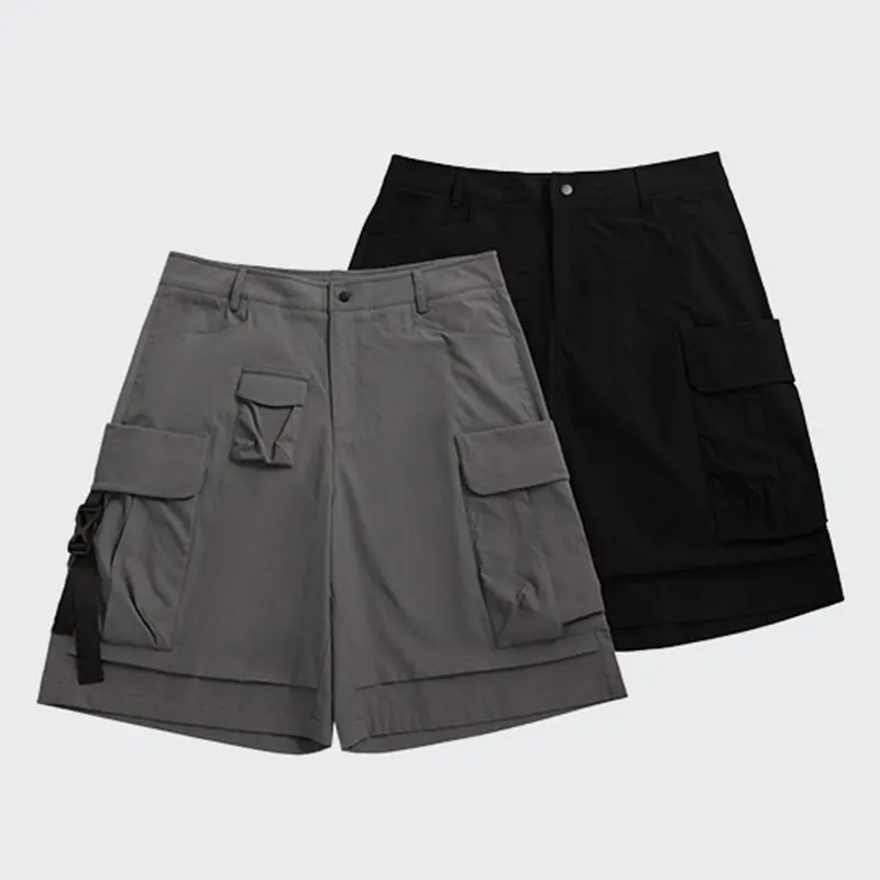 Fashion Casual Men's Shorts Summer Beach Shorts Ribbons Hip Hop Streetwear Casual Sportswear Shorts (2PCS 1 Each Color)