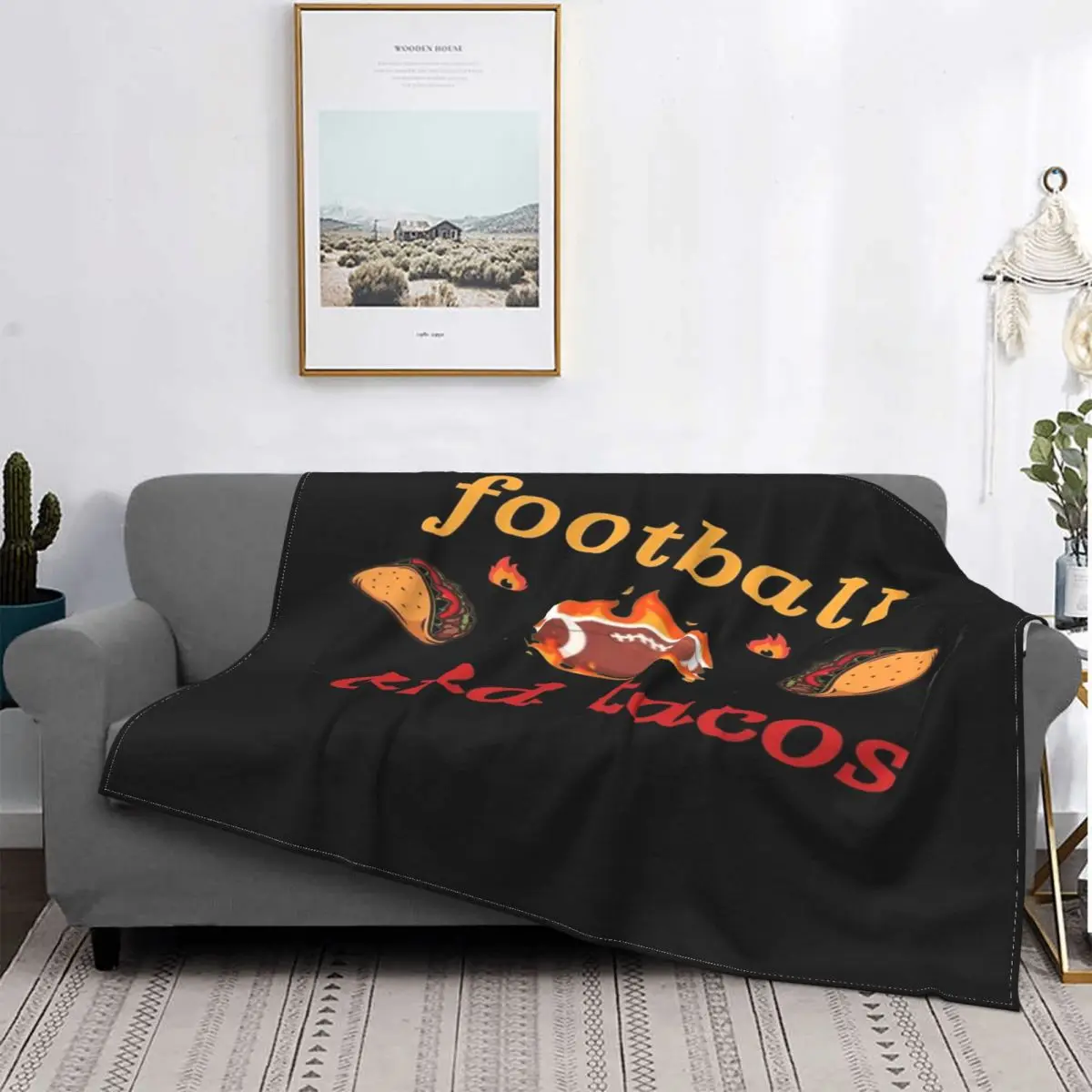 

Manta de fútbol y Tacos, colcha para cama a cuadros, funda de sofá, manta de verano, ropa de cama de algodón