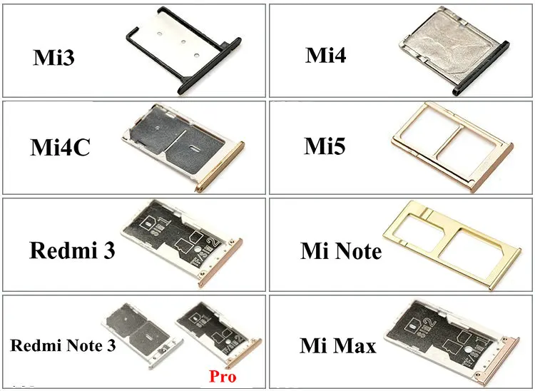1 шт. новый слот для Sim карты держатель лоток запасные части телефона Xiaomi Mi Note Mi5C Mi5X
