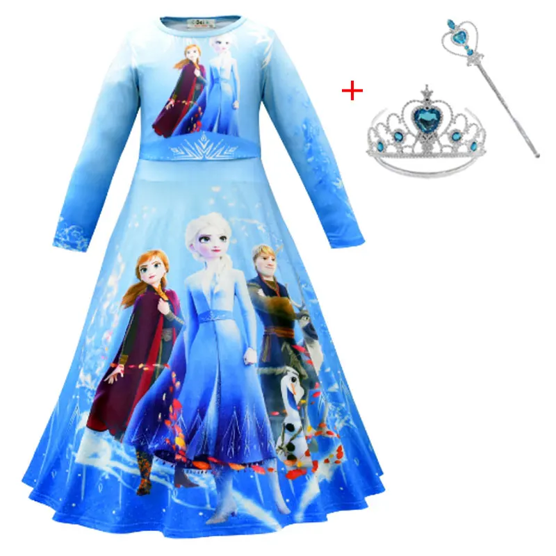 2020 взрывной стиль мультфильм Pocahontas 2 Представление Одежда Платье Эльза длинное