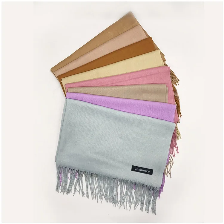 

Thin Solid Color Cashmere Women Scarf Tassel Warm Cape Malaysia Fashion Headdress