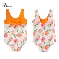 toddler kids baby girl peach print swimwear one piece summer 2020 swimsuit beachwear bathing suit swimming clothes 6m 4t