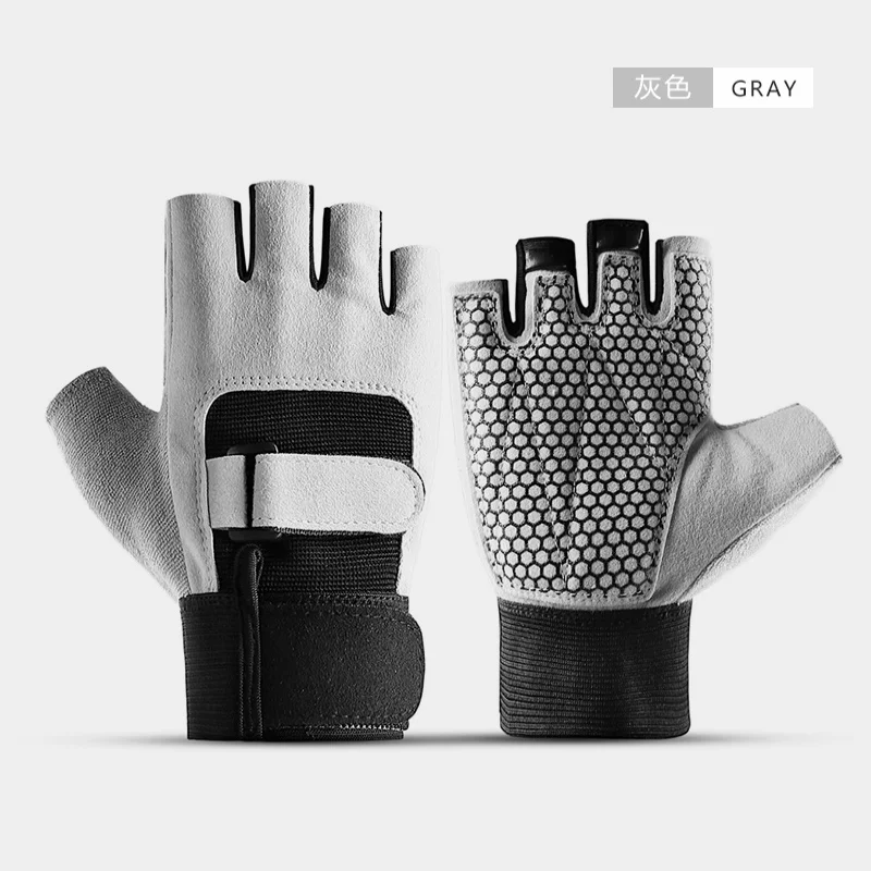 

1Pair Half Finger Gym Gloves Anti-slip Cycling Gloves Exercise Weight Gloves Body Building Training Sport Bicycle Riding Gloves