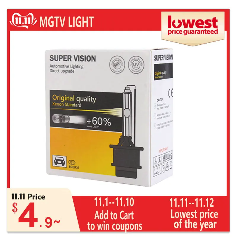 Mgtv Light D1S D2S D3S D4S разрядные лампы высокой интенсивности дробилка HID ксенон головной светильник лампочка D1 D2 D3 D4 D1R D2R D3R D4R Фары Светильник 4300K 6000K 8000K