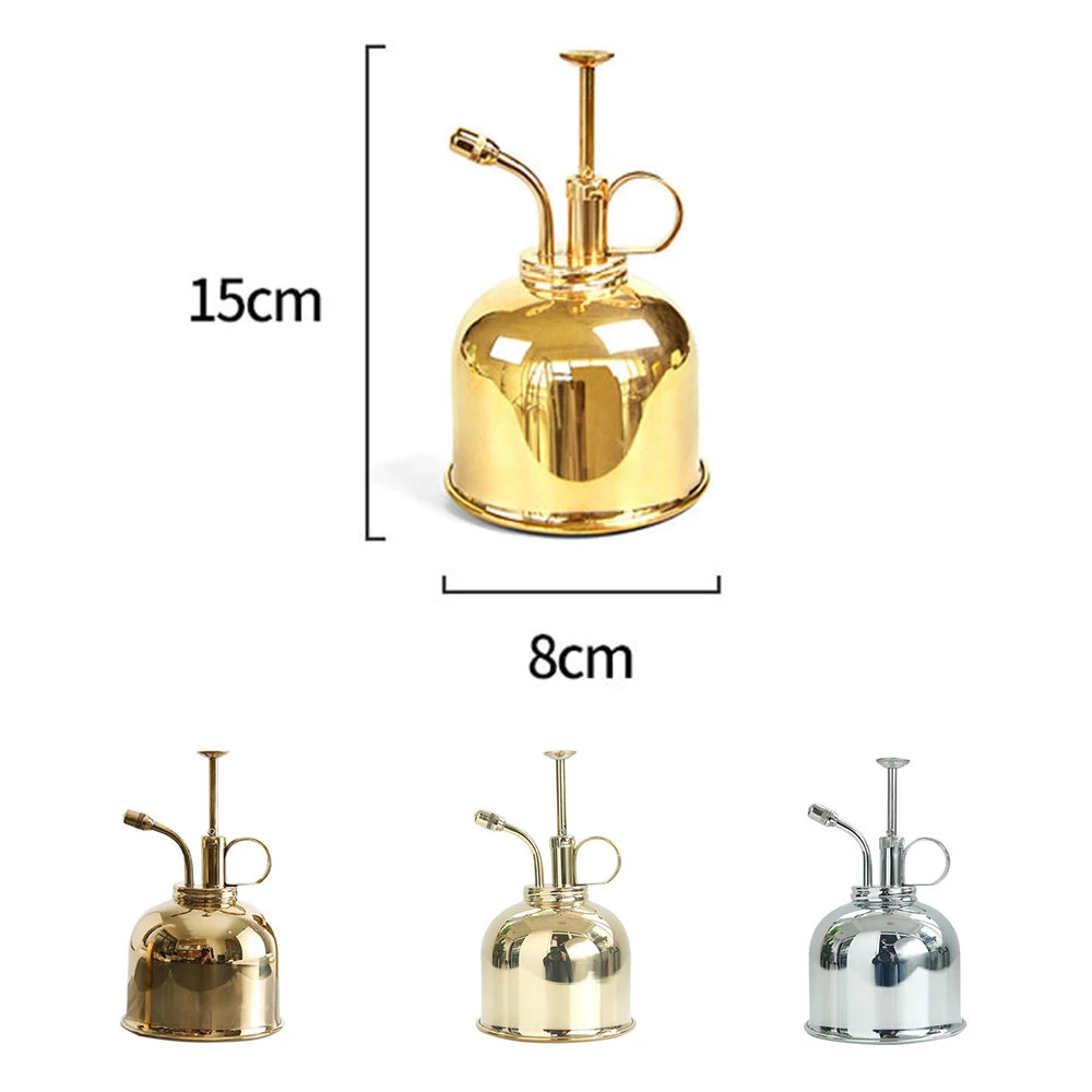 

300ml mini copper plant flower watering can flower pot spray bottle golden garden spray bottle watering can garden tool