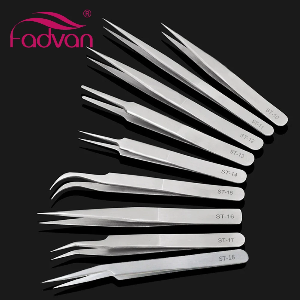 

Fadvan VETUS-ST Series Stainless Steel Eyebrow Tweezer False Eyelash Extension Tools Anti Acid Tweezers