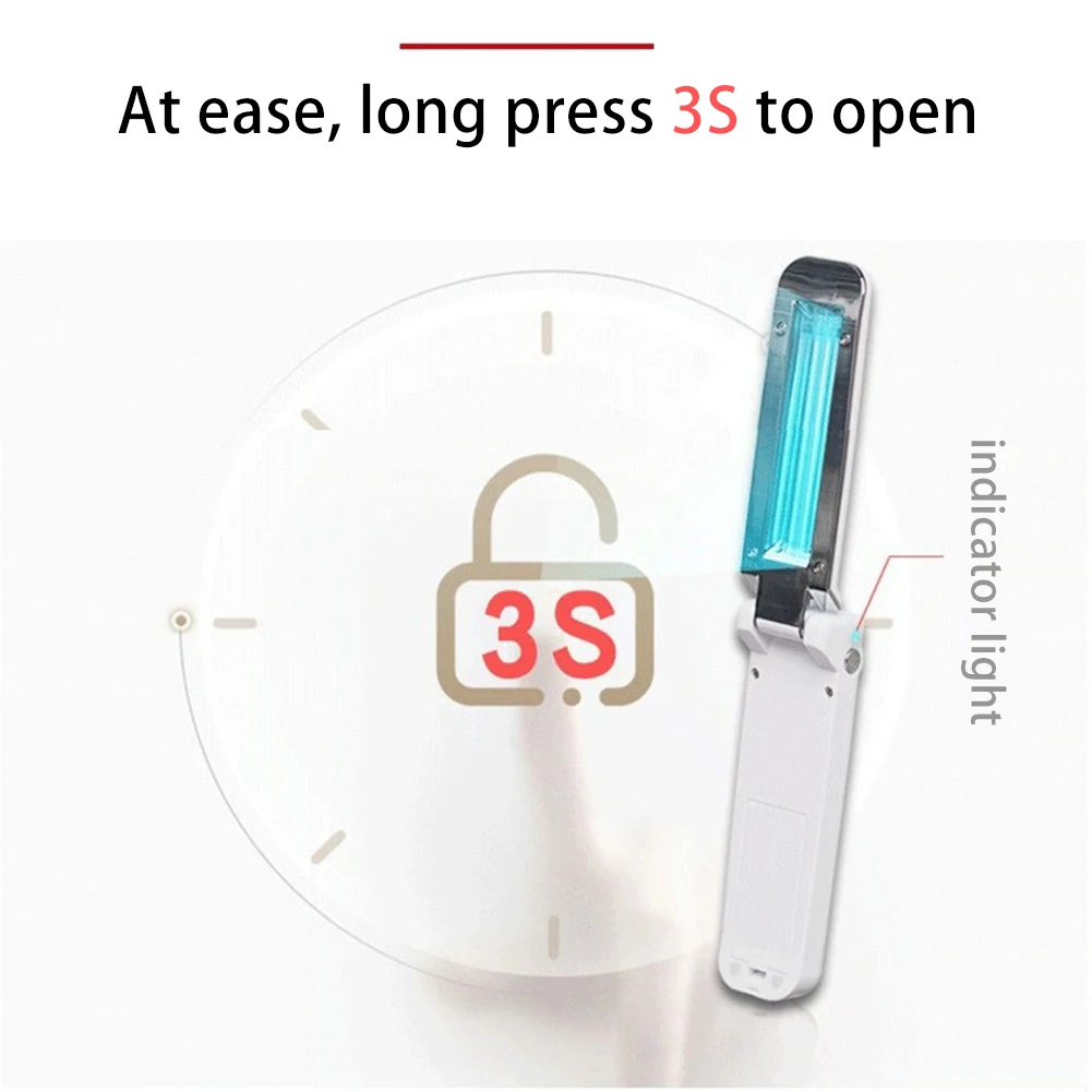 

Handheld Foldable UV Disinfection Light Portable Sterilization UVC Lamp