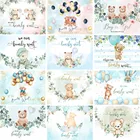 Фон для фотографирования новорожденных мальчиков и девочек с изображением пола и надписей Мы можем жемчужинами