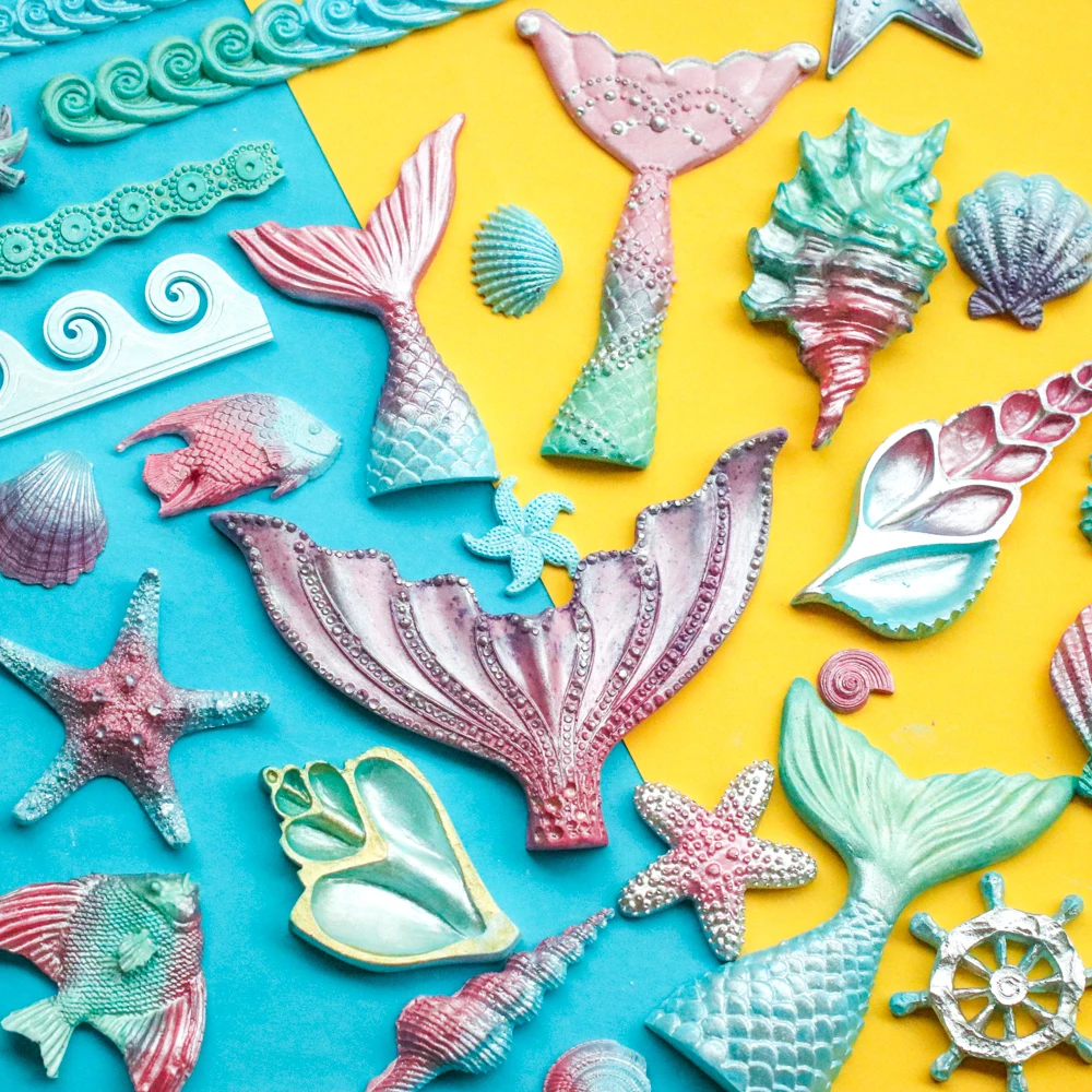 

Variety Sea Shell Conch Cake Mold Silicone Baking Accessories DIY Sugar Craft Chocolate Knife Mold Fudge Cake Decoration Tool