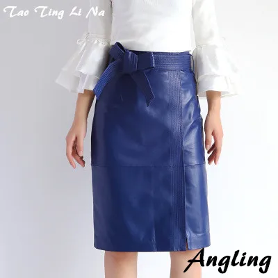 

Tao Ting Li Na Женская Весенняя юбка из натуральной овечьей кожи E31