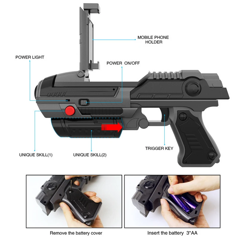 Креативный умный игровой пистолет Bluetooth AR игрушечный геймпад для игр на открытом