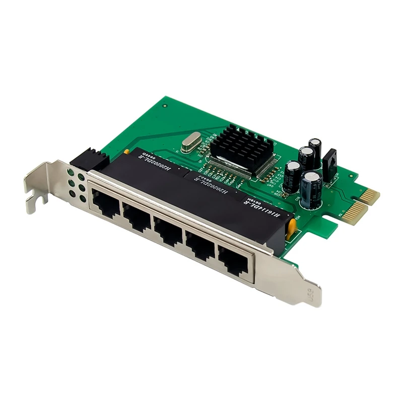 

Плата коммутатора PCIe Fast Ethernet 10/100 Мбит/с, 5 портов