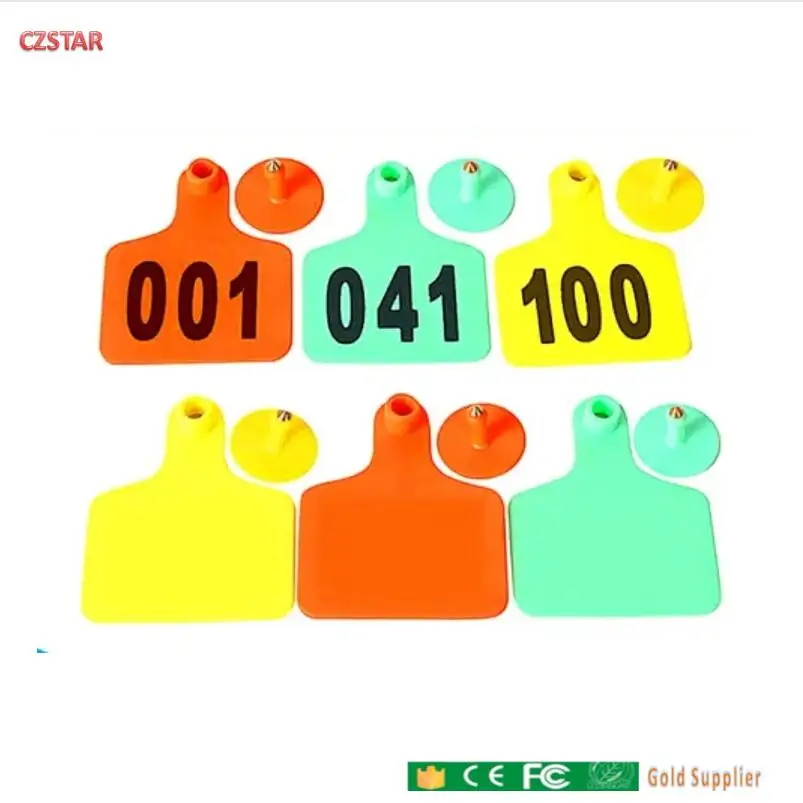 Цветная Идентификация животных RFID бирка для TPU Ушная скота с напечатанным