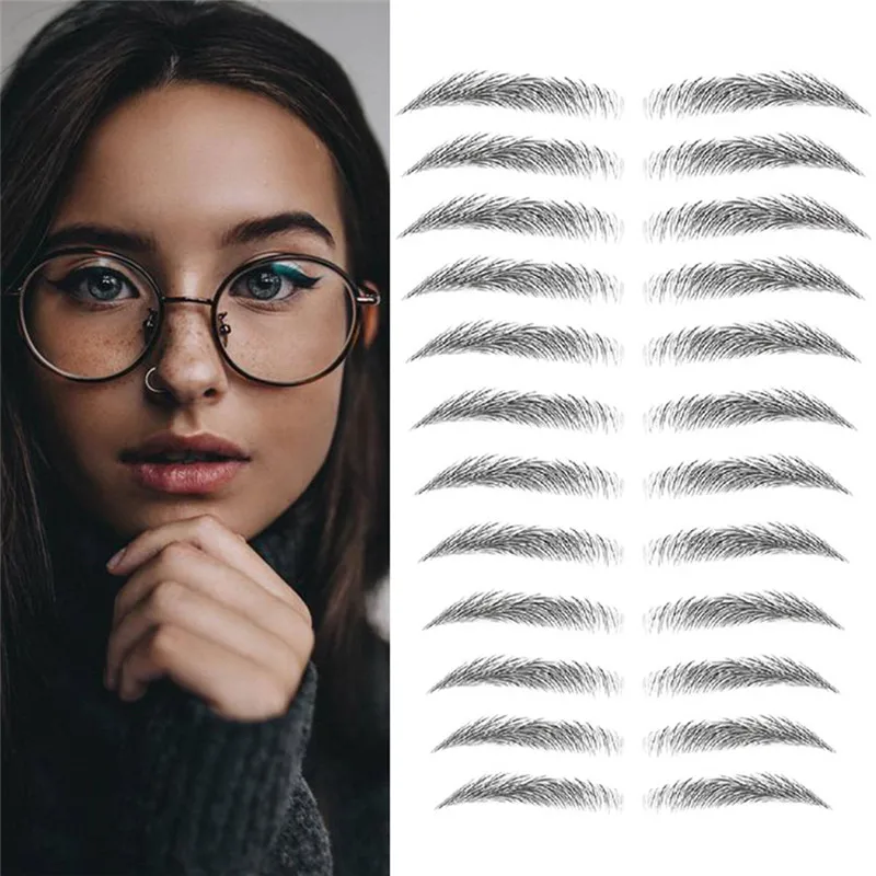 1PC Magic False Eyebrows 4D Hair-like Eyebrow Tattoo Sticker Waterproof Lasting Makeup Water-based Eye Brow Stickers Cosmetics | Красота и