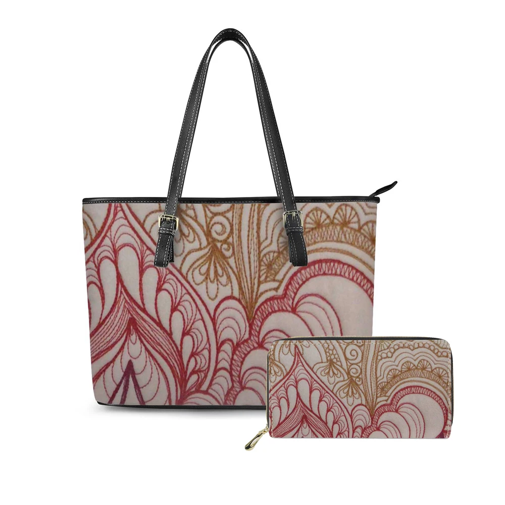 

Новая модель, оптовая продажа, китайская полинезийская племенная кожаная сумка-тоут, сумки с индивидуальным принтом, сумочка, кошелек на мо...