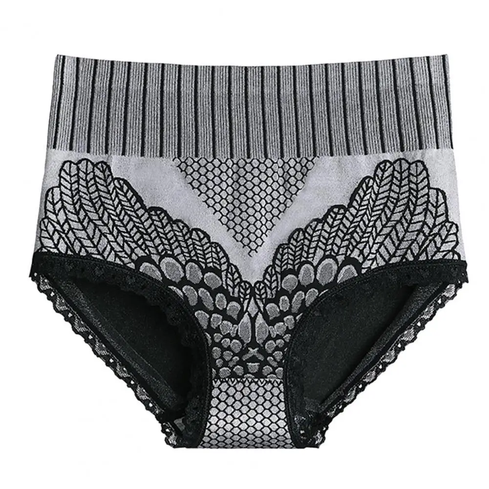 

2021 Hot Sale Breathable Female Nylon Briefs Flower Print Seamless Nylon Stretchy Tummy Control Panties for Women
