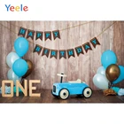 Виниловый фон для фотосъемки с изображением деревянного пола воздушных шаров игрушек мальчиков первого дня рождения