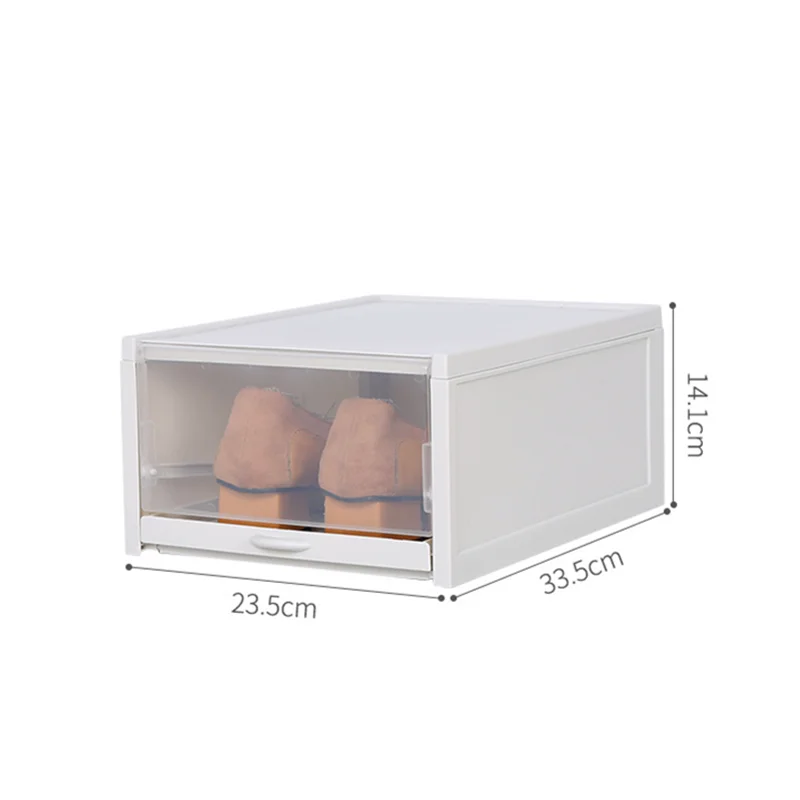 

3pcs/set Drawer Type Shoe Box Thickened Transparent Foldable Shoe Storage Box Save Space Plastic Shoe Organizers Rack Cabinet