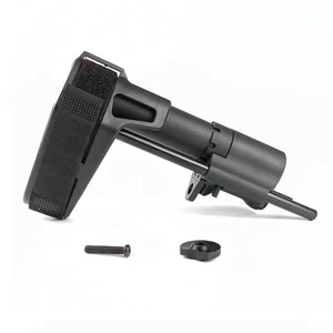 Tactical Pistol Stabilizing Brace Rifle Buttstock Stock with Buffer Tube M4 M16 AR15 Stock Receiver Gel Ball Airsoft Accessories
