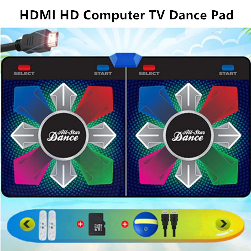 HDMI HD компьютер ТВ двойного назначения игры двойной танцевальный коврик йога