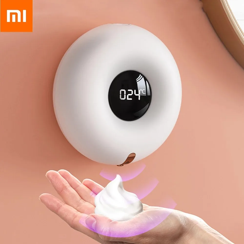 hot xiaomi soap dispenser 280ml touchless automatic foam soap dispenser hand sanitizer liquid wall mounted bathroom accessories free global shipping