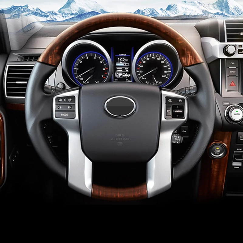 Матовый чехол на руль для Toyota Land Cruiser Prado 150 LC150 FJ150 2010 2018|Лепнина интерьера| |
