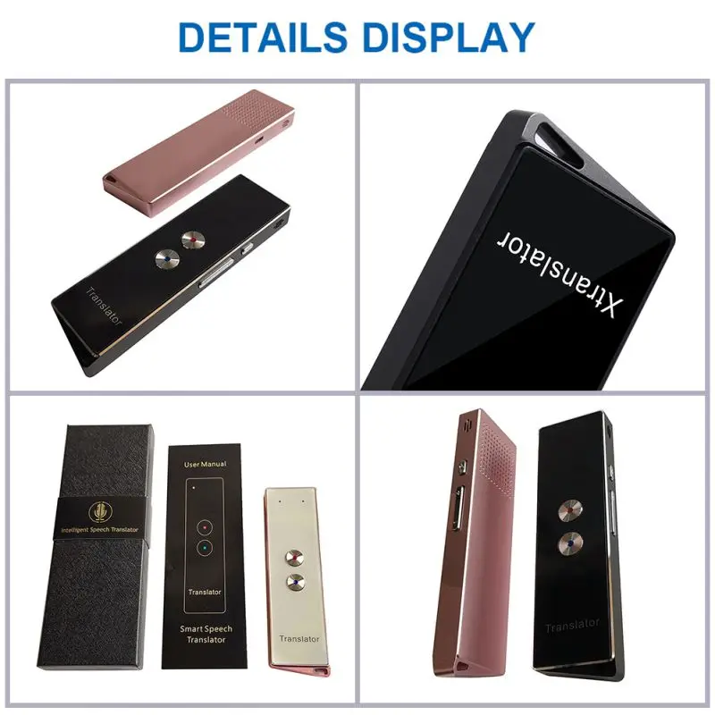 

Smart Translator Portable Real-Time Intelligent Multi-Language Voice Text Translation Device More Than 40 Languages with Hand St