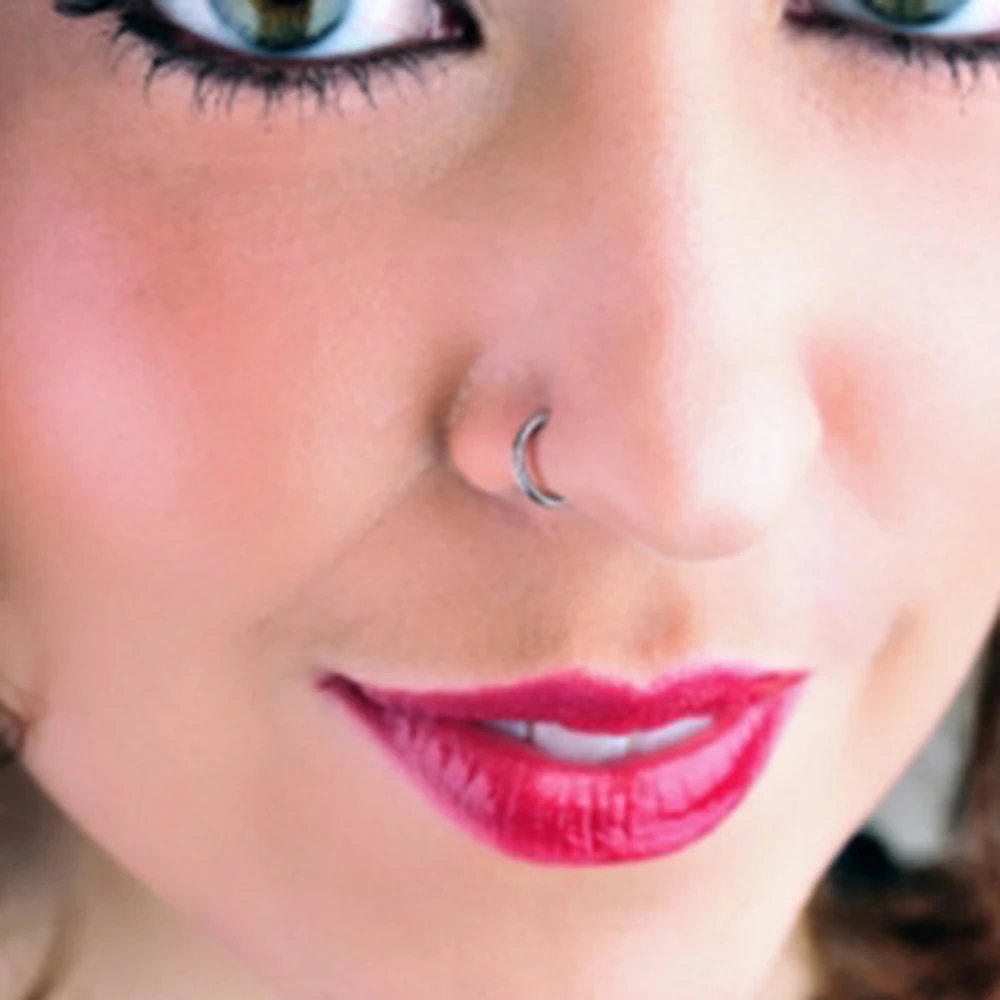 Бесшовные сегментные кольца из нержавеющей стали носовые обручи пирсинг для