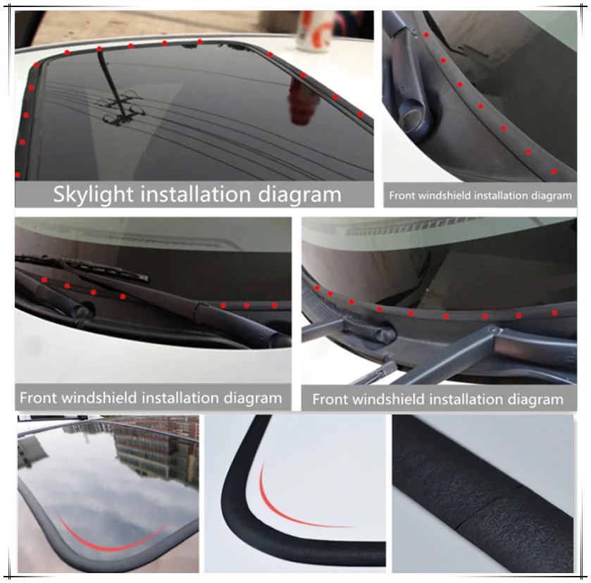 3Meter *16mm Car Window Sealant Sunroof Rubber Sticker FOR SEAT Ibiza Leon Toledo Exeo FR Altea Cordoba cupra concept | Автомобили и