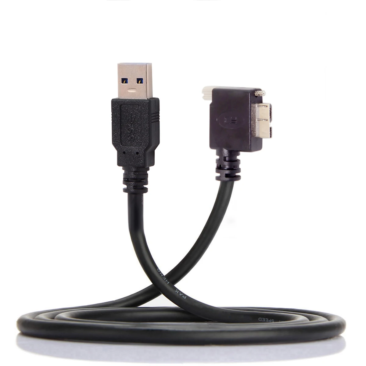 Cablecc 1 2 м 90 градусов прямоугольный Micro USB винт крепление к 3 0 кабелю передачи данных
