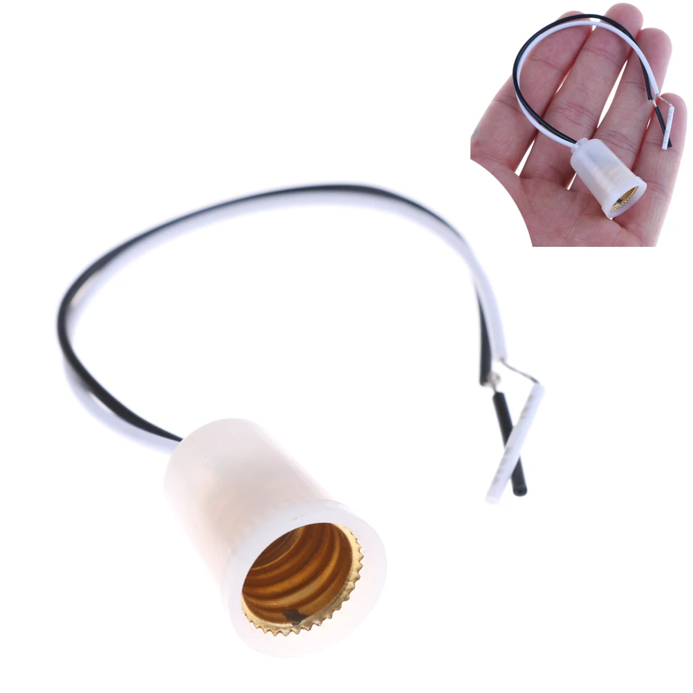 

1pcs Plastic Lamp Socket With Wire LED Light Bulb Lamp Holder Converter Adapter BS Material E12 Lamp Base Holder