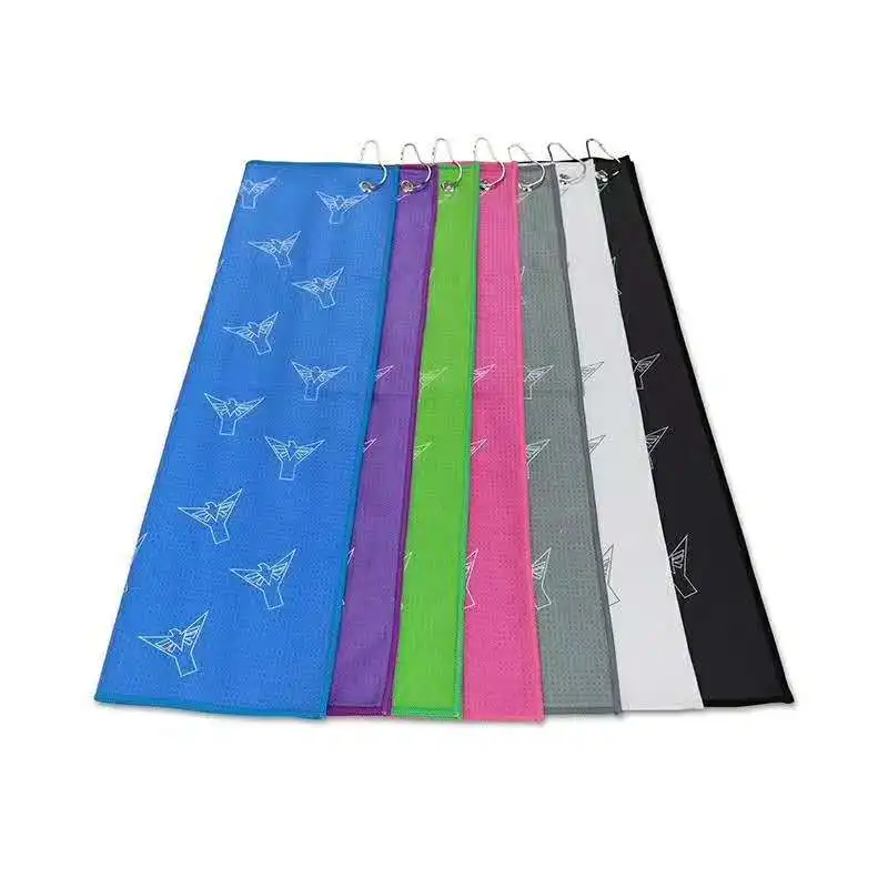 Мягкое полотенце для гольфа 37*63 см из микрофибры сухой посадки с крючком