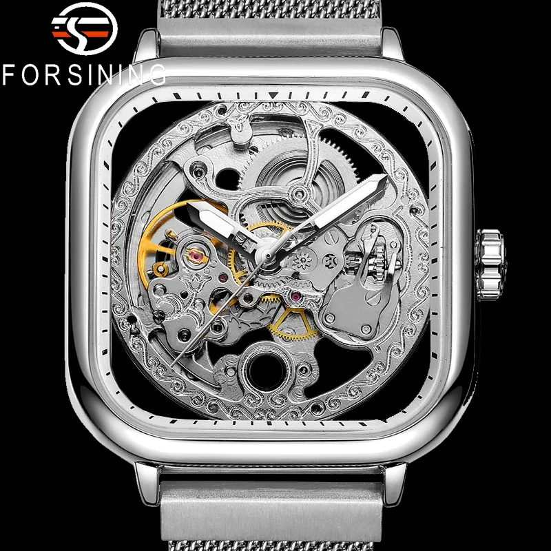 FORSINING мужские наручные часы автоматические механические военные армейские