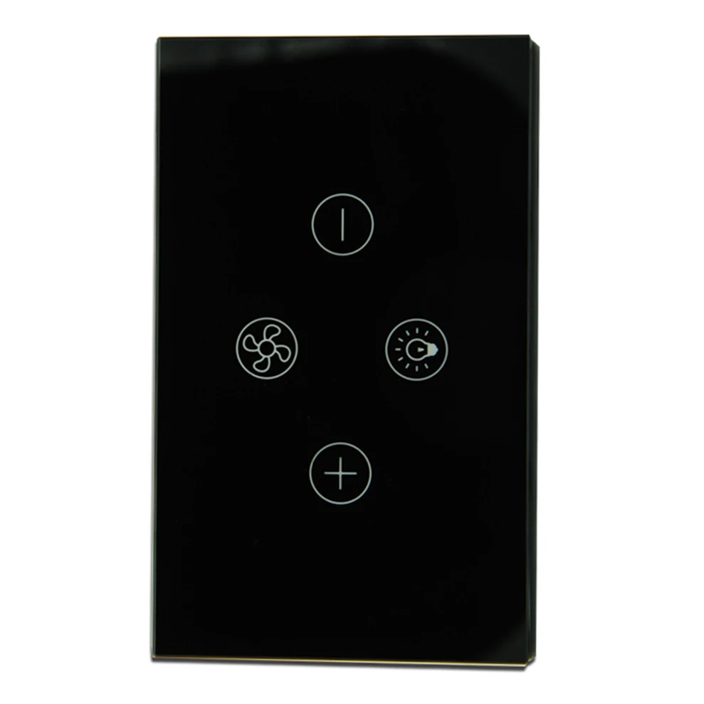 Black Умный Свет WiFi вентилятор Celling Switch приложение ПДУ для умного дома, с таймером, совместим с Alexa и Google контроль скорости умный дом Homekit работа с Amazon Alexa Echo Google Home - Цвет: Black