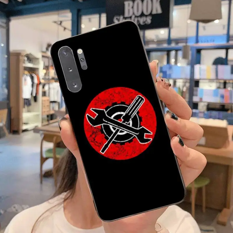 Чехол для телефона HUAGETOP Mechanic Holding A Wrench для Samsung Note 7 8 9 10 Lite Plus Galaxy J7 J8 J6 2018 Prime.