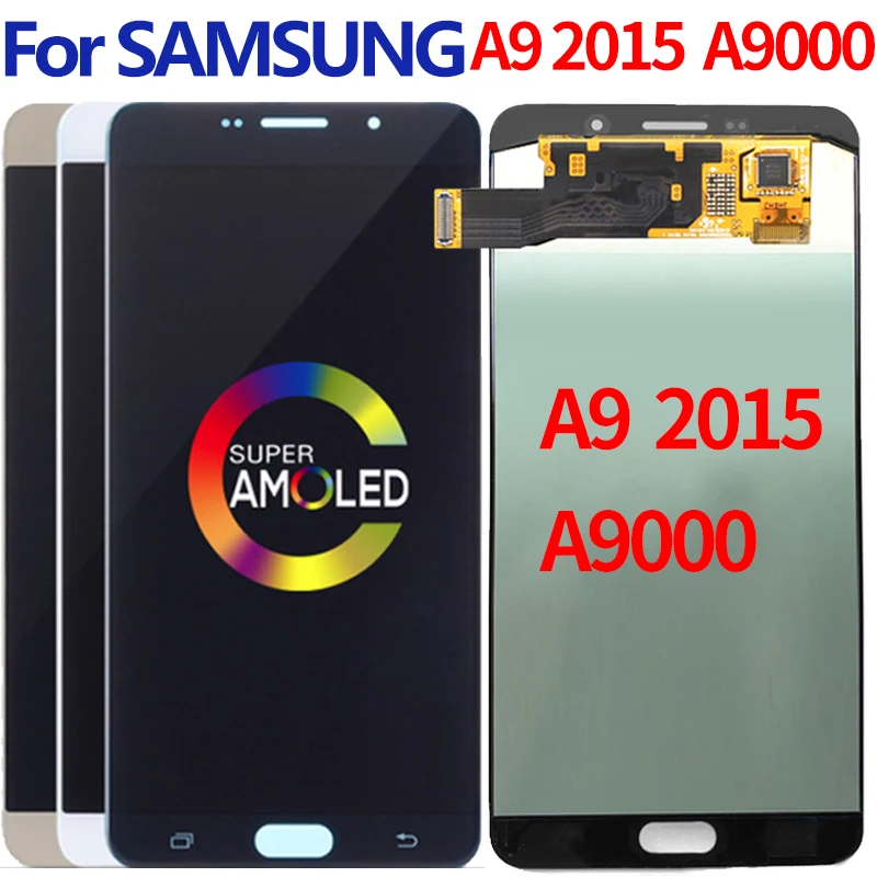 Оригинальный ЖК дисплей Super AMOLED для SAMSUNG GALAXY A9000 LCD A9 2015 A900F с сенсорным экраном и