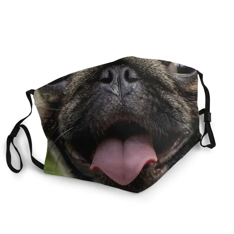 

Забавный Мопс большой палец с полным покрытием Нескользящие унисекс для взрослых собак Рот маска против пыли Защитная крышка респиратор ро...