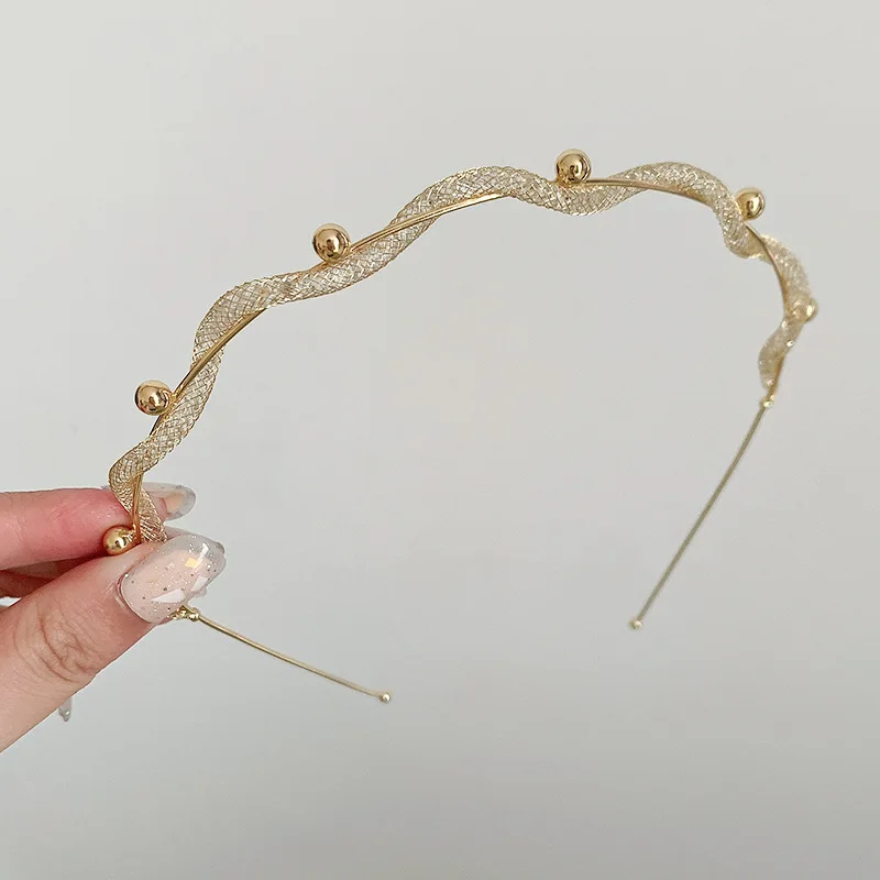 Роскошная блестящая повязка для волос в стиле барокко с полностью хрустальными