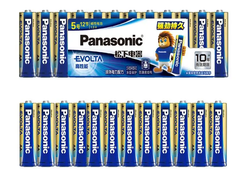 

20pcs/lot Panasonic EVOLTA AA 1.5V Alkaline Batteries Primary & Dry Battery for Toys Remote Control Alarm Clock