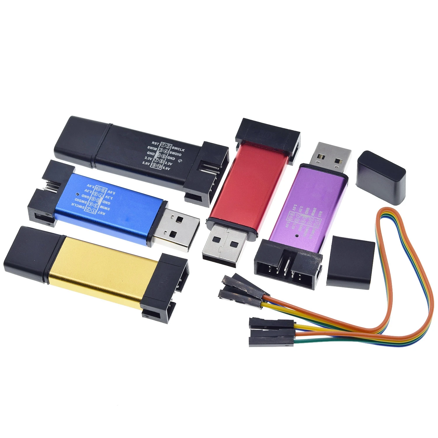 1 комплект ST LINK Stlink ST-Link V2 Mini STM8 STM32 симулятор скачать программист Программирование с крышкой DuPont кабель ST Link V2