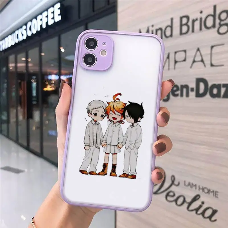 

The Promised Neverland Phone Case Matte Transparent for iPhone 7 8 11 12 s mini pro X XS XR MAX Plus cover funda